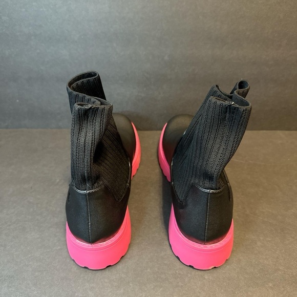 Black with Pink Bottoms Ankle Boots - Picture 4 of 5